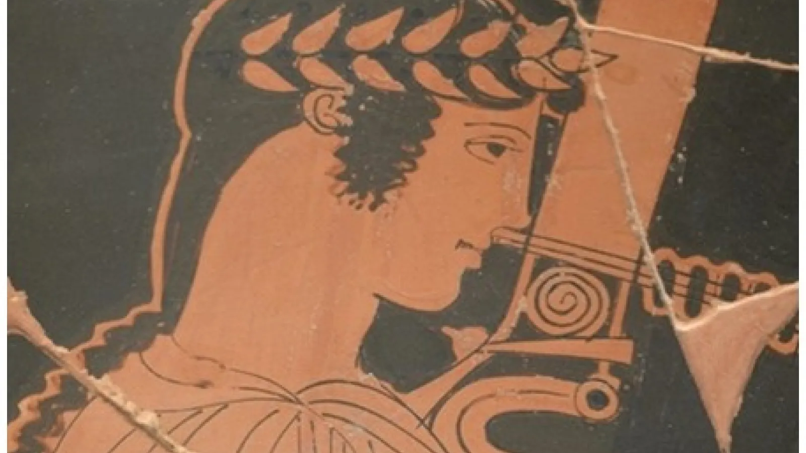 The illustration shows a detail from a pelike attributed to the Villa Guilia painter, about 450 BCE, now in the Getty Center (77.AE.12.2) 