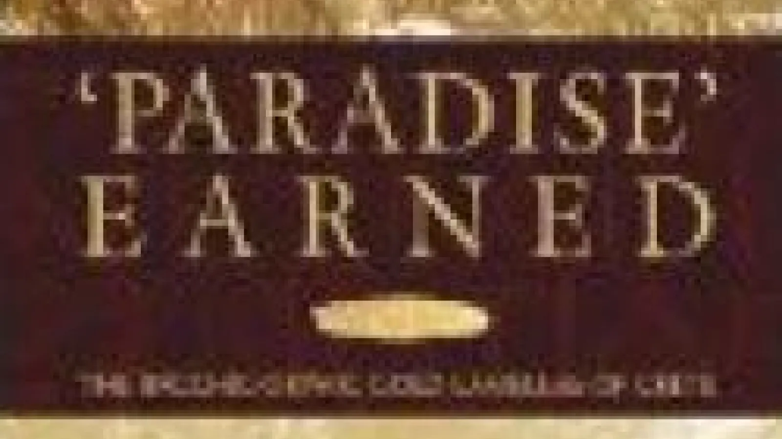 Picture of Book Cover "Paradise Earned"