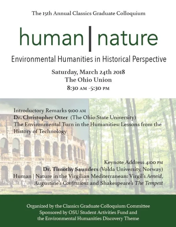 Announcement for 2018 Classics Graduate Colloquium