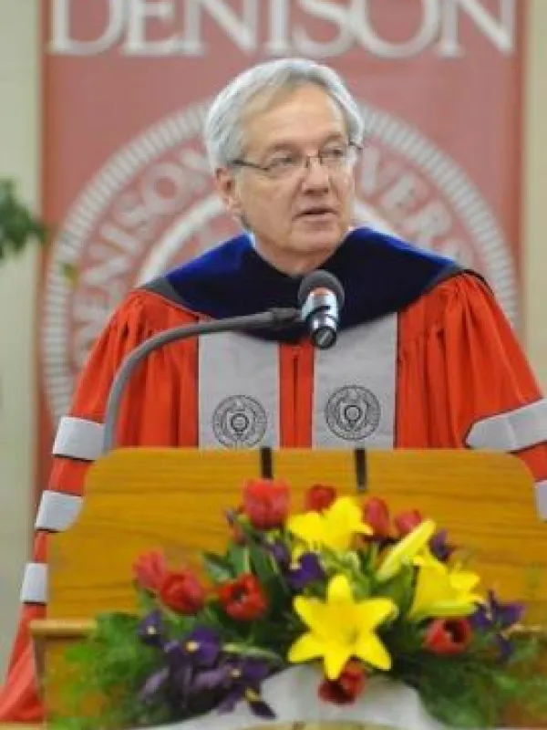 Garrett Jacobsen speaking at a ceremony